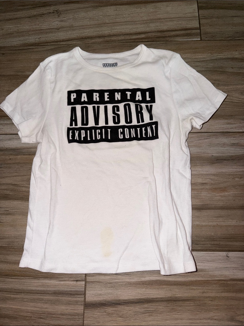 Kids White 'Parental Advisory' Graphic Tee